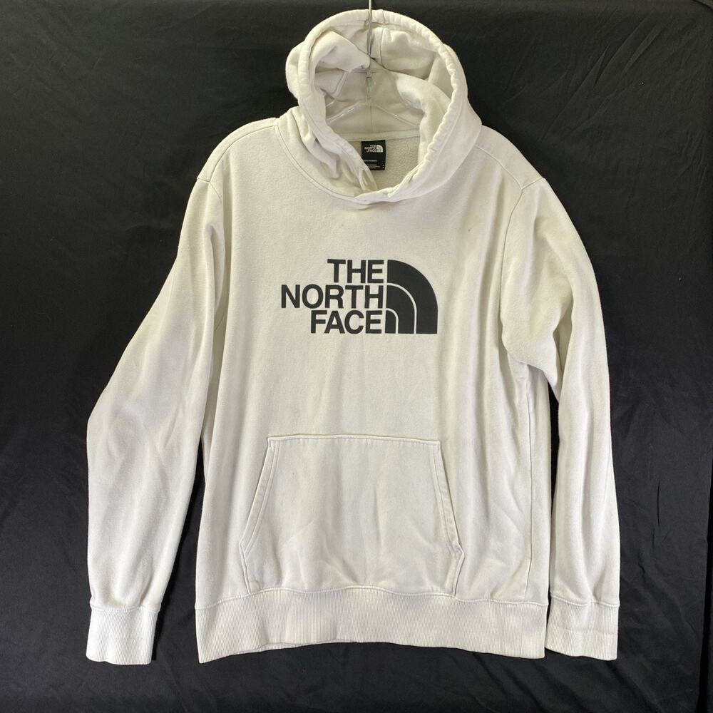 The North Face Men's Medium White Half Dome Long Sleeve Pullover Hoodie